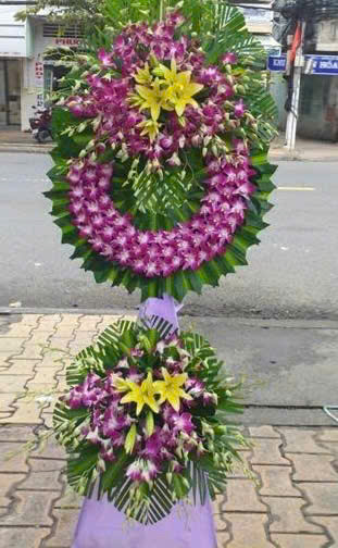 [TOP 1] Hoa viếng kệ 2 tầng cao cấp