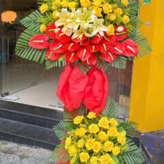 Kệ Hoa Khai Trương 2 Tầng Đường Nguyễn Oanh Gò Vấp