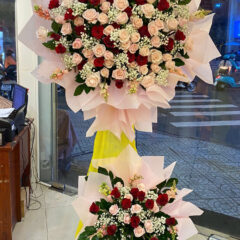 Kệ Hoa Khai Trương 2 Tầng Đường Phạm Văn Chiêu Gò Vấp