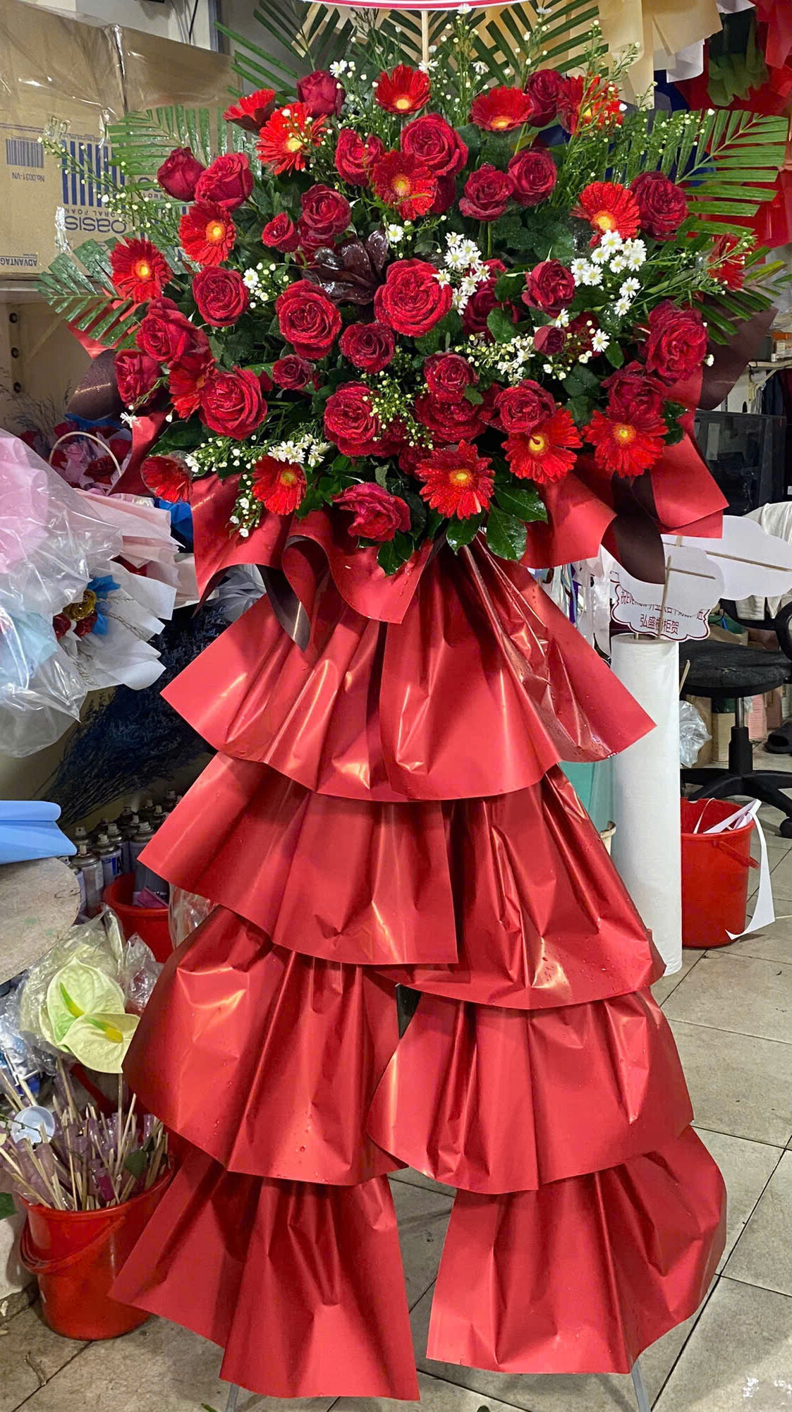 Kệ Hoa Khai Trương 1 Tầng Quận 5 – Freeship HCM