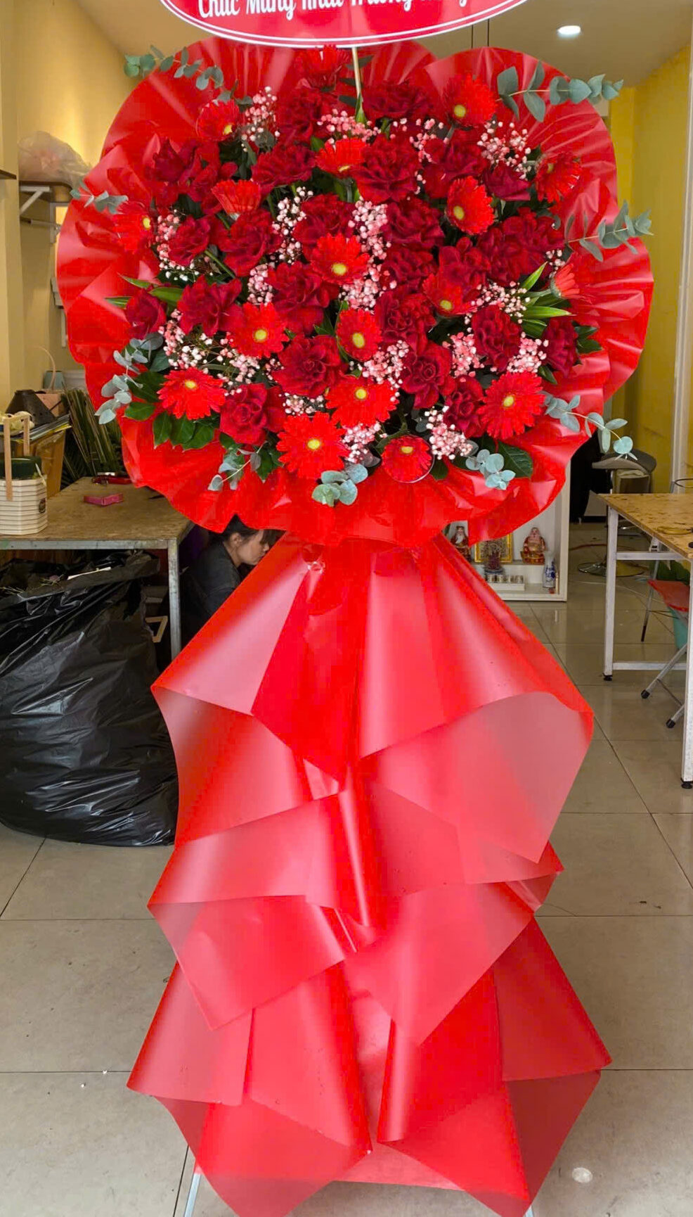 Kệ Hoa Khai Trương 1 Tầng Đường Hoa Phượng Phú Nhuận